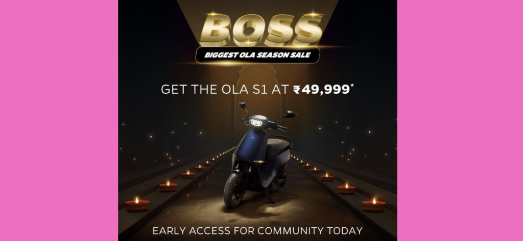 Ola E-Scooter Offered For Rs 49,999 Under 'Boss Sale'